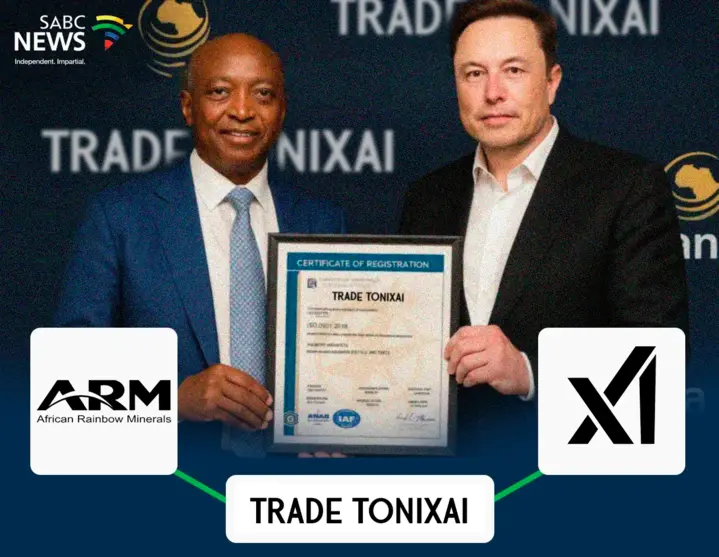 photo of Musk and Motsepe, showing the partnership